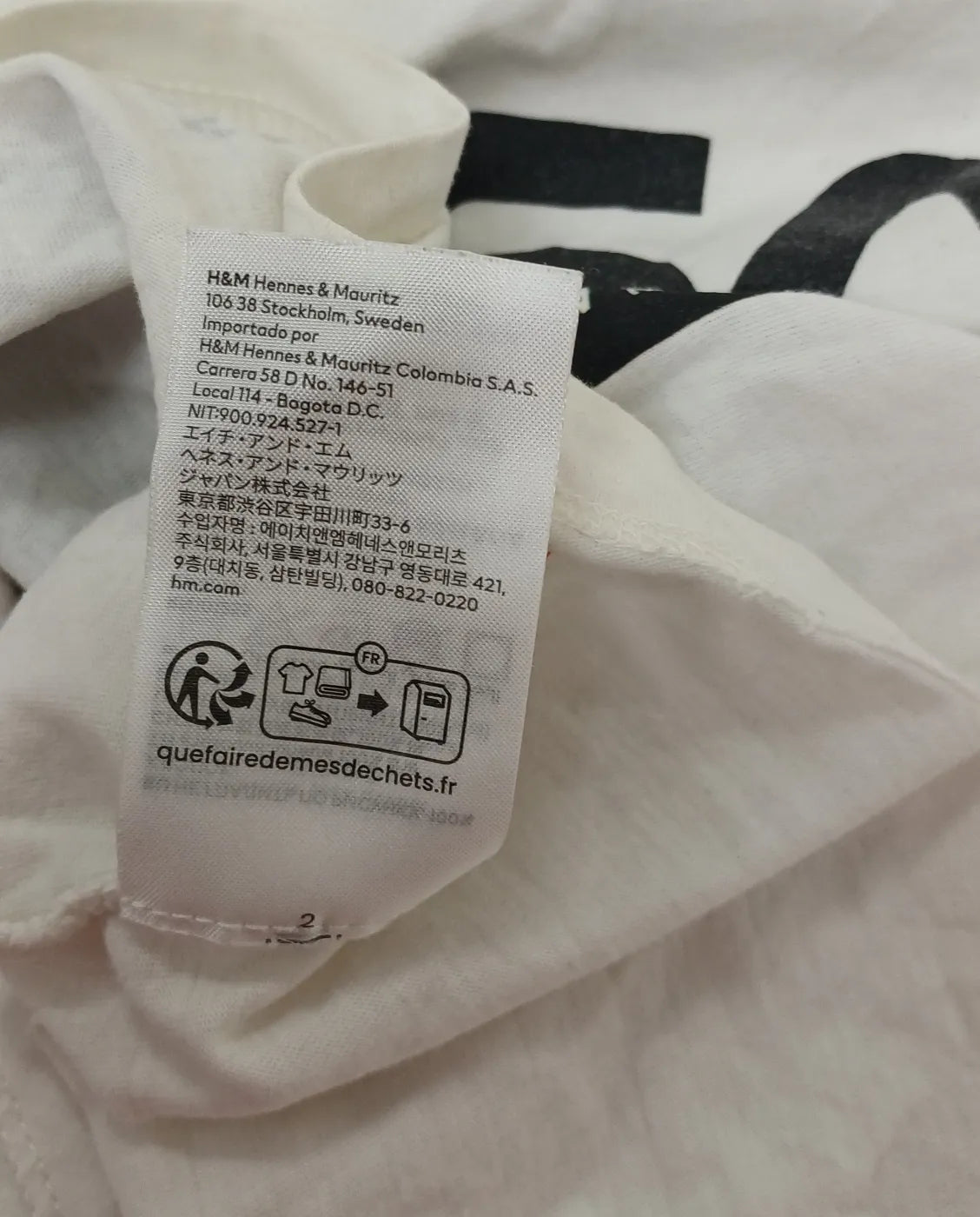 H&M Barn Vit T-shirt med Tryck