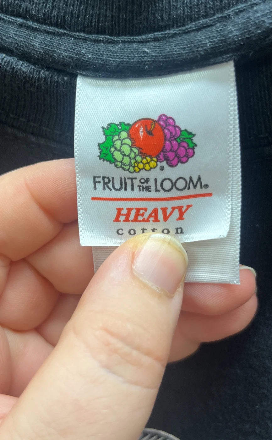 Fruit of the Loom svart t-shirt med tryck