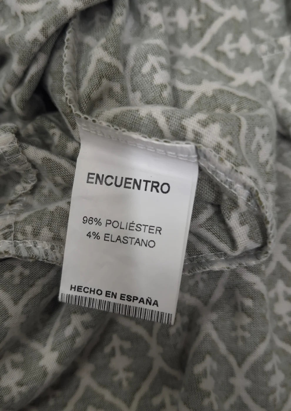 Encuentro olivfärgad mönstrad klänning L