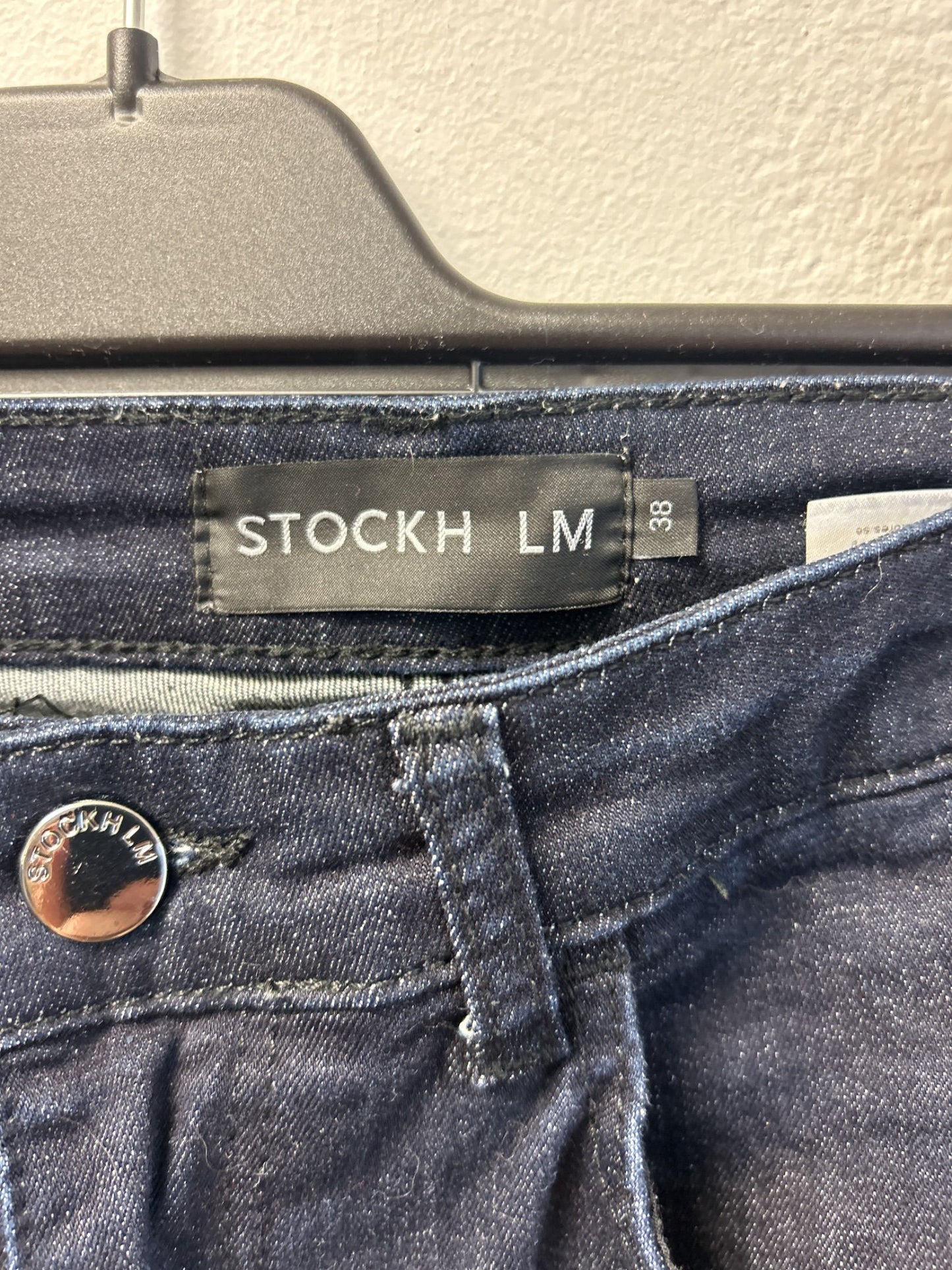 Stockh LM mörk marinblå jeans med hög midja och smal passform
