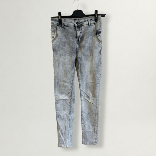 CO ljusgrå acid wash skinny jeans