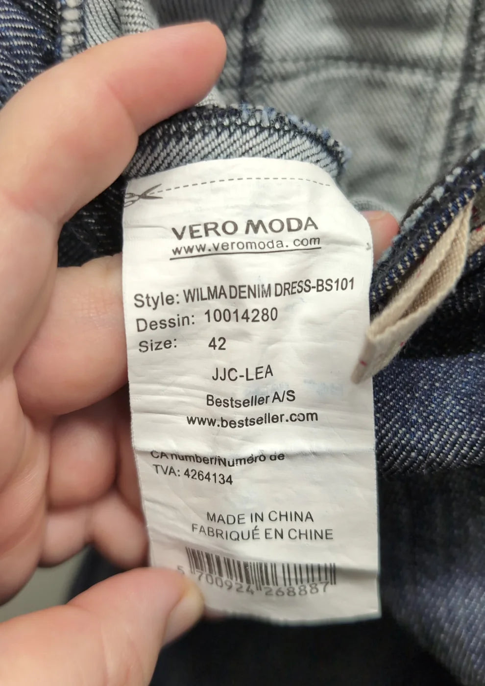 Vero Moda Wilma jeansklnning
