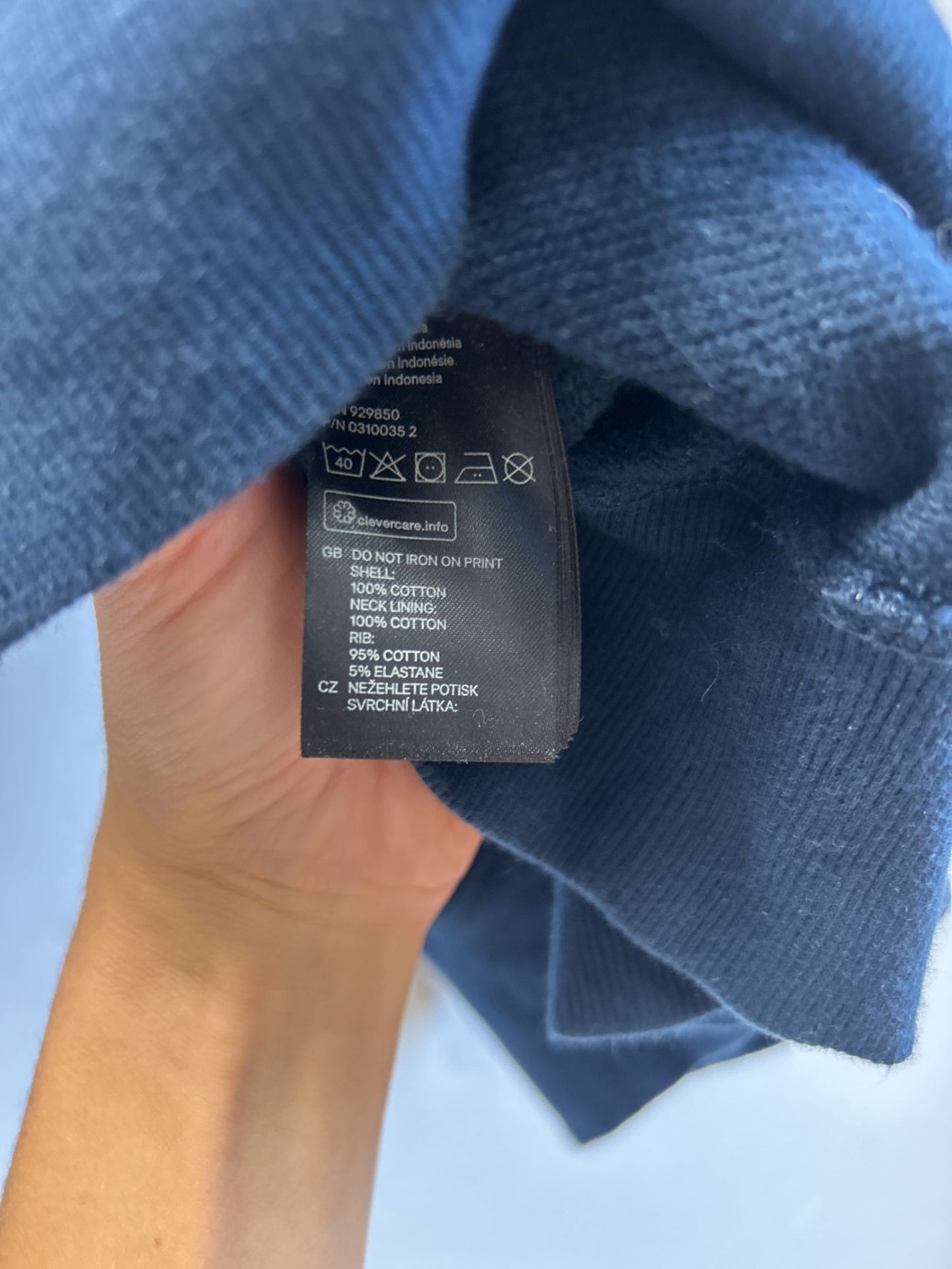 L.O.G.G. H&M mörkblå sweatshirt med tryck
