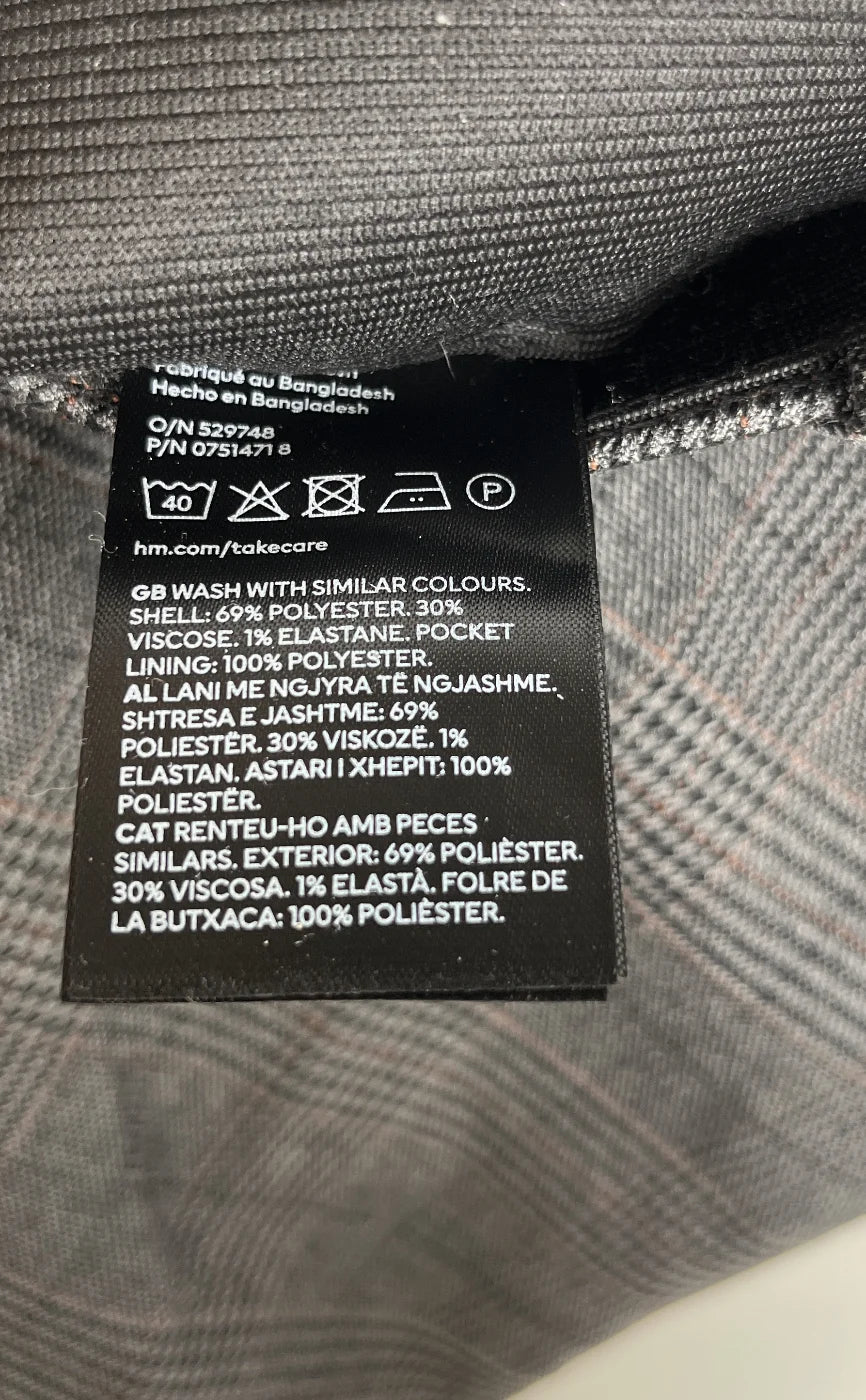 H&M rutiga figursydda byxor