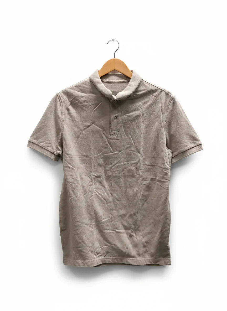 Dressmann beige pikétröja XL