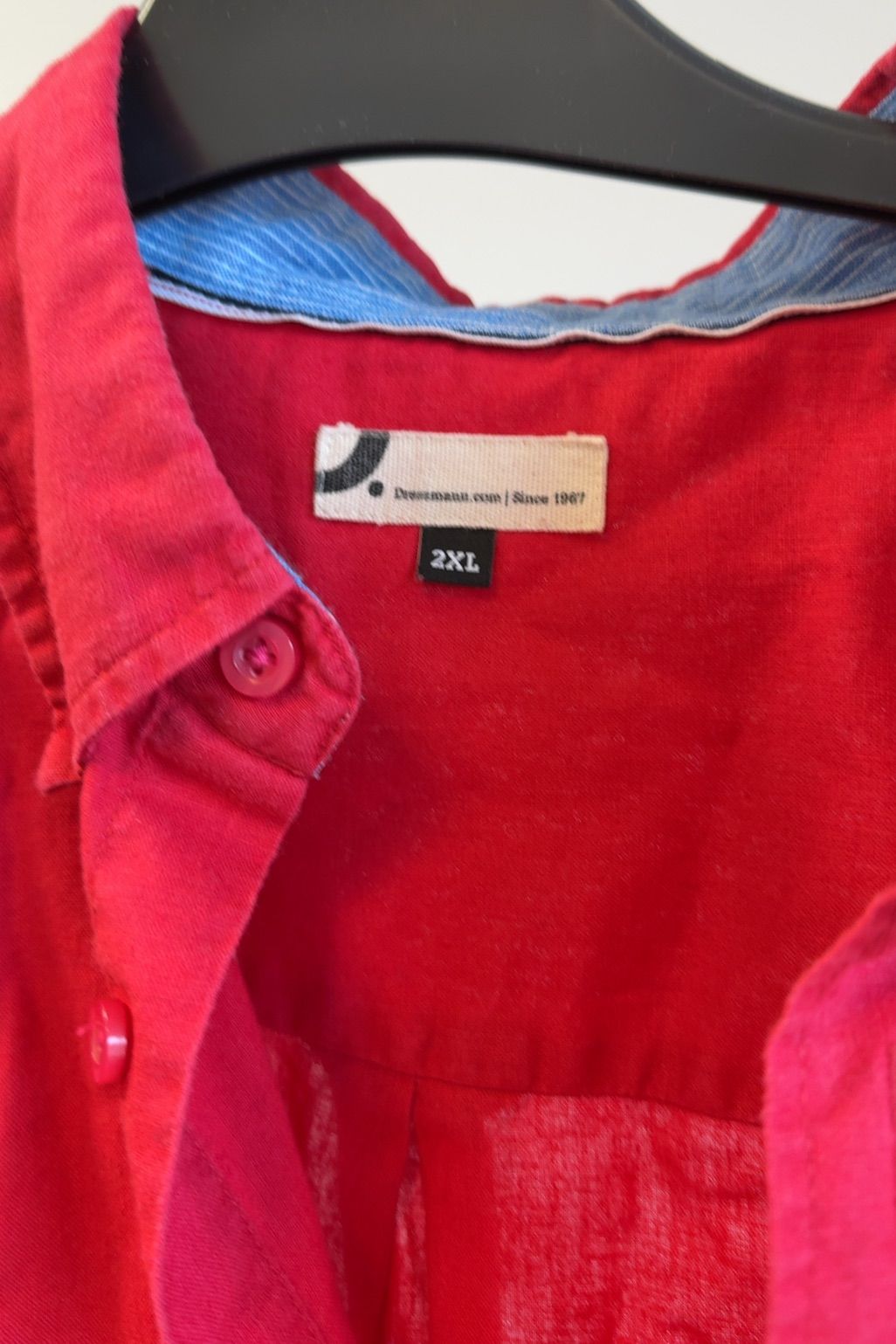 Dressmann röd skjorta med lång ärm 2XL