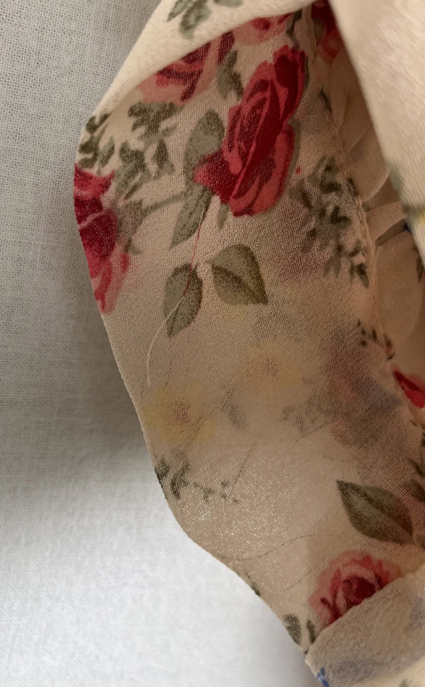 Gina Tricot Karin Party Blus Blommig Genomskinlig Topp