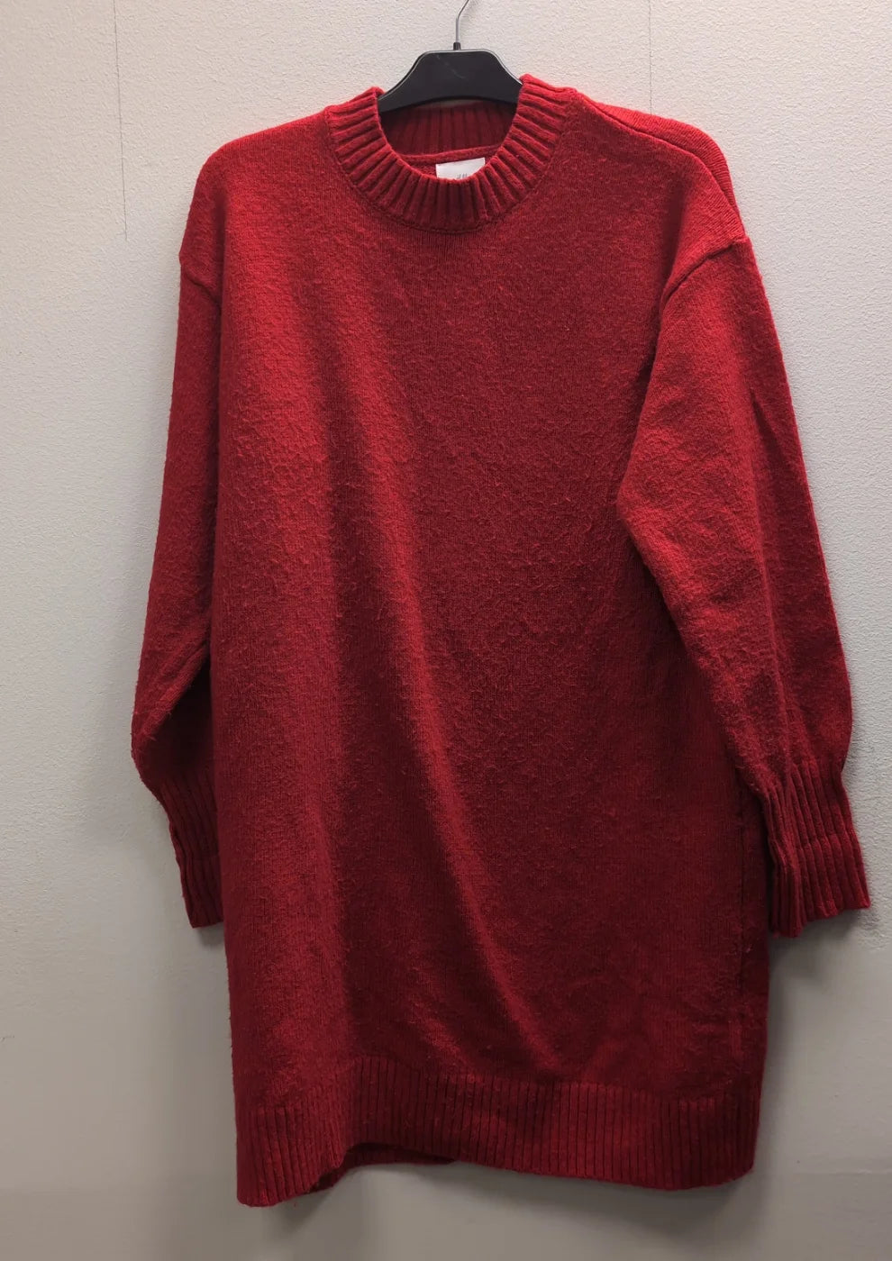H&M röd stickad tröja