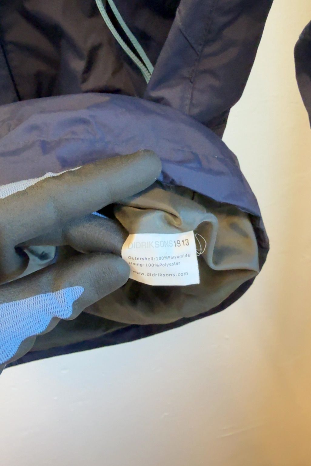 Didriksons unisex marinblå vindjacka