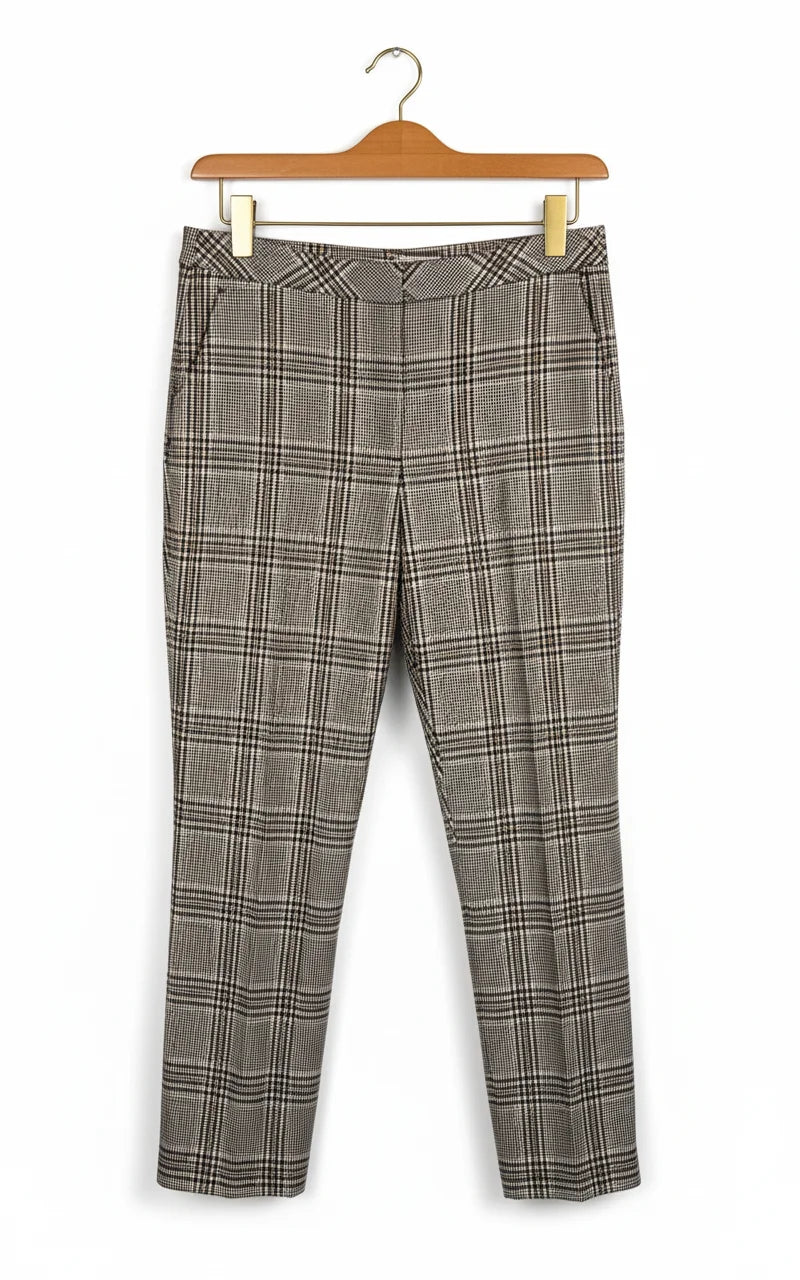 H&M rutig byxa med raka ben