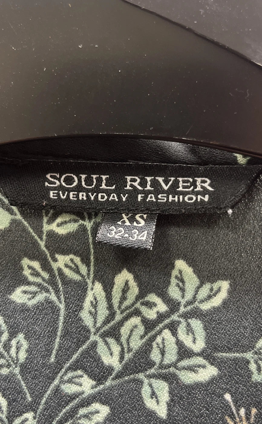Soul River blommig overshirt med dragkedja