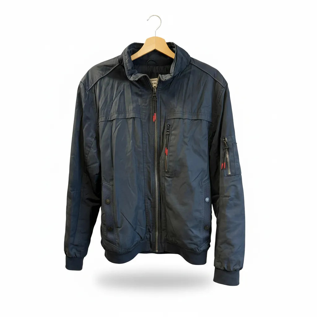 Jack's Sportswear Intl. marinblå jacka med dragkedja