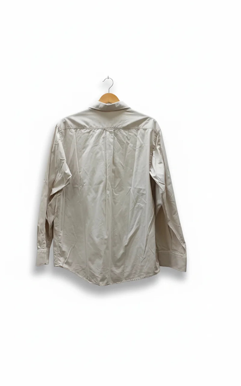 Boomerang beige skjorta med knappkrage