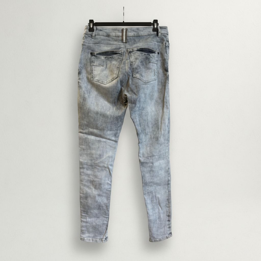 CO ljusgrå acid wash skinny jeans