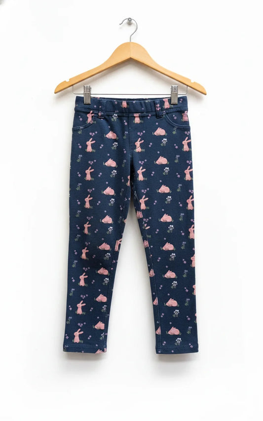 Steiff barn leggings med kaninmönster