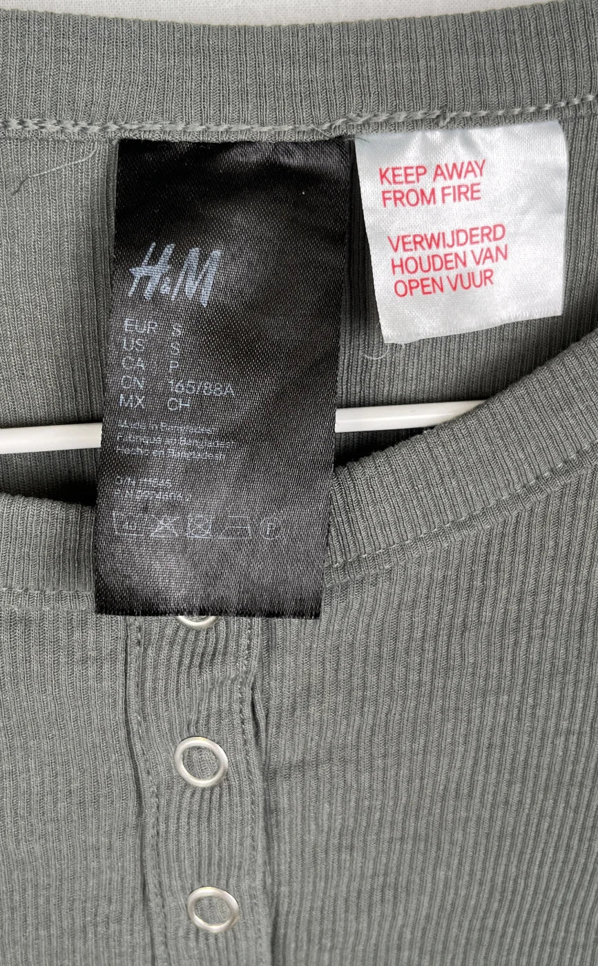 H&M Ribbad Långärmad Topp