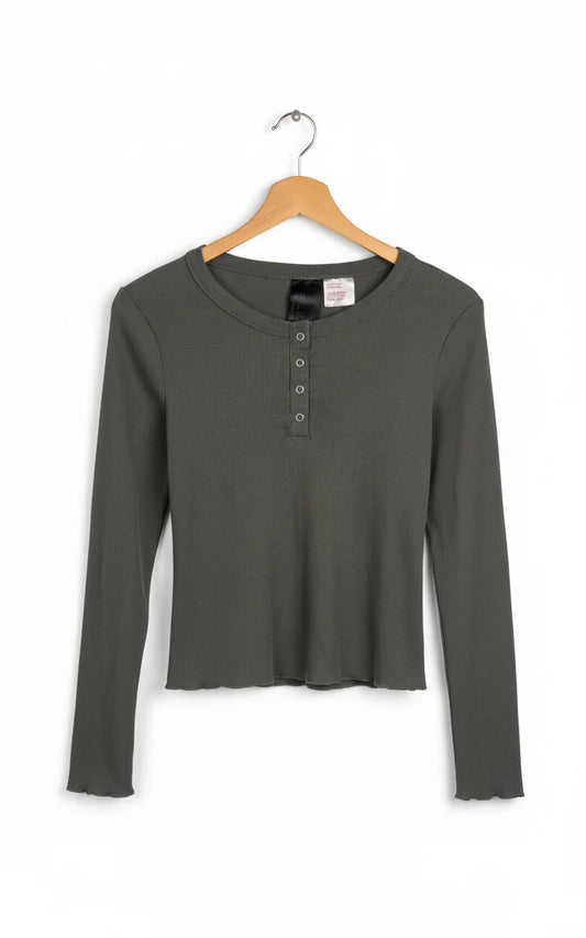 H&M Ribbad Långärmad Topp