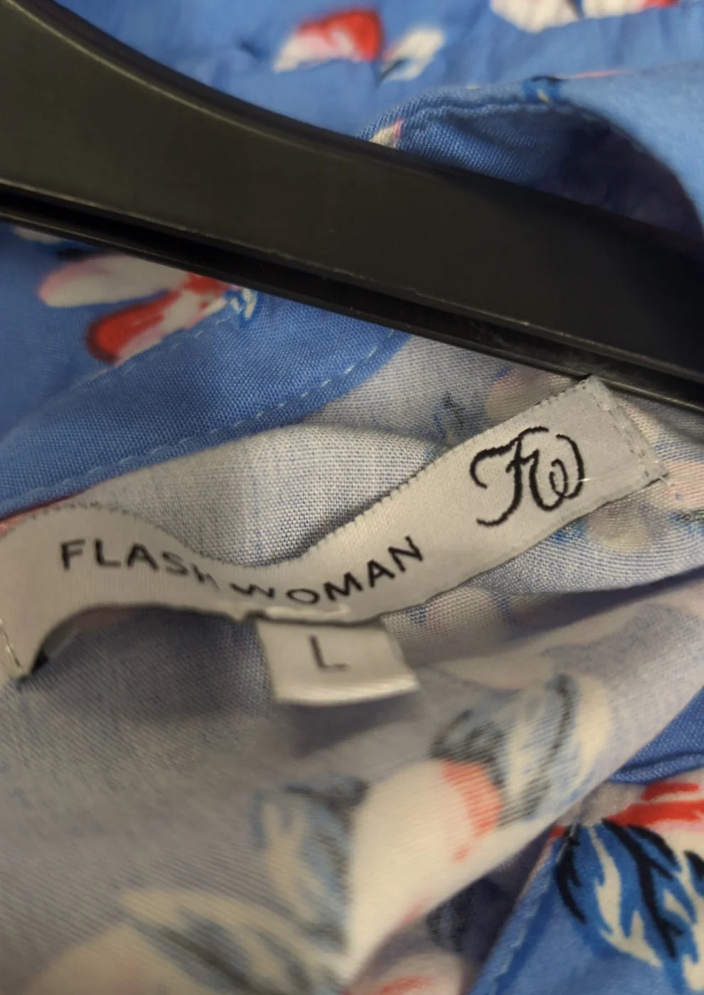 Flash Woman blå blommig klänning