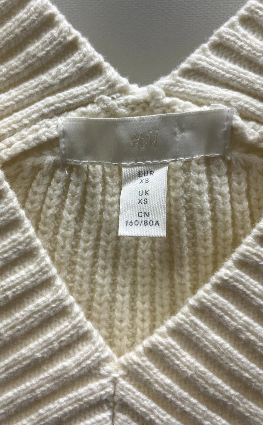 H&M Ribbad V-ringad Stickad Väst