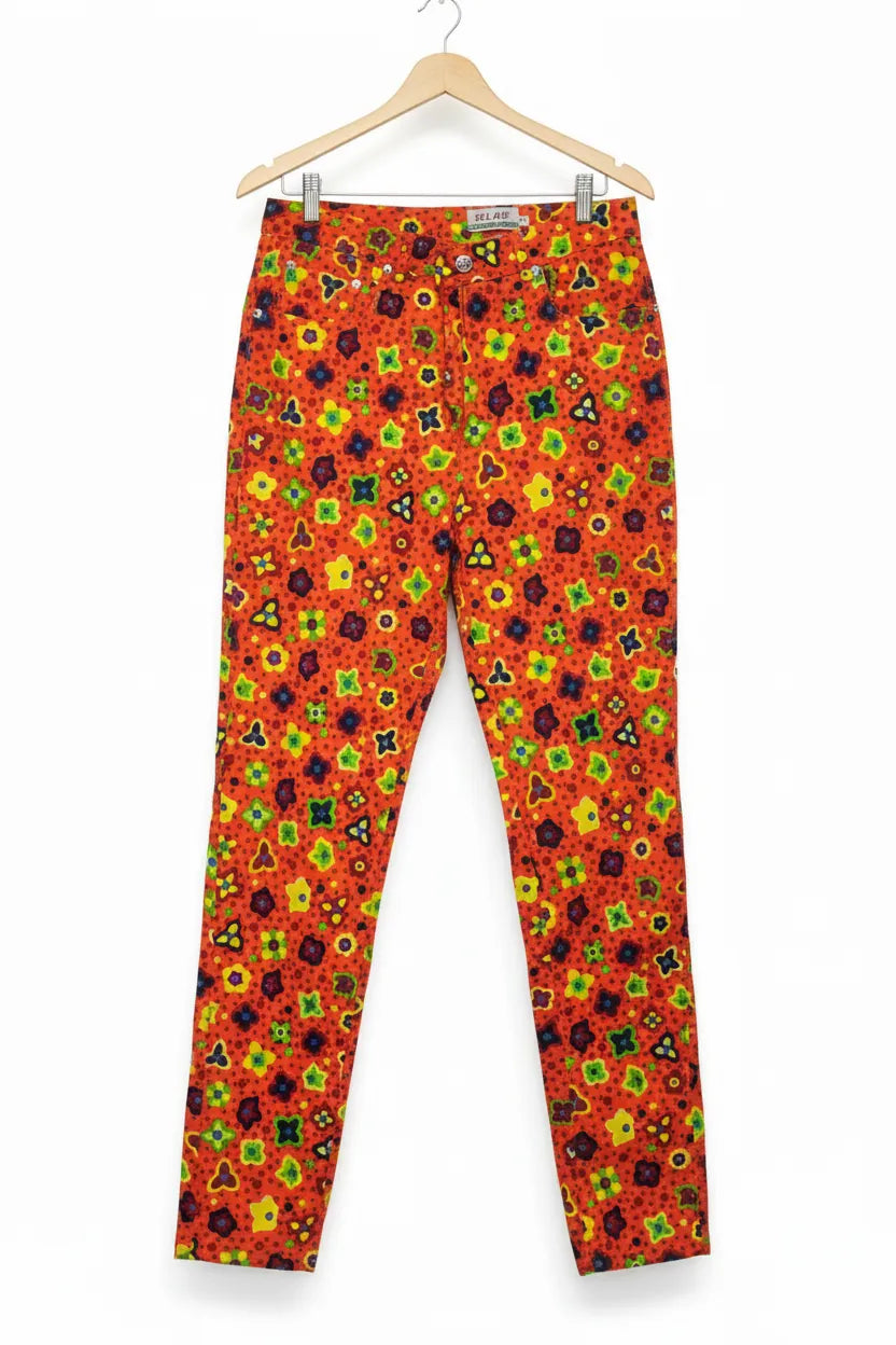 Bel Air mönstrade jeans med hög midja