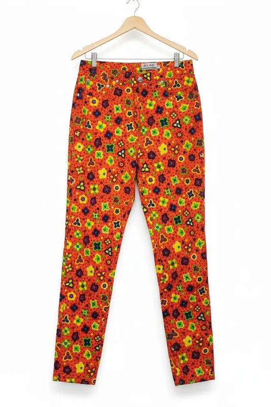 Bel Air mönstrade jeans med hög midja
