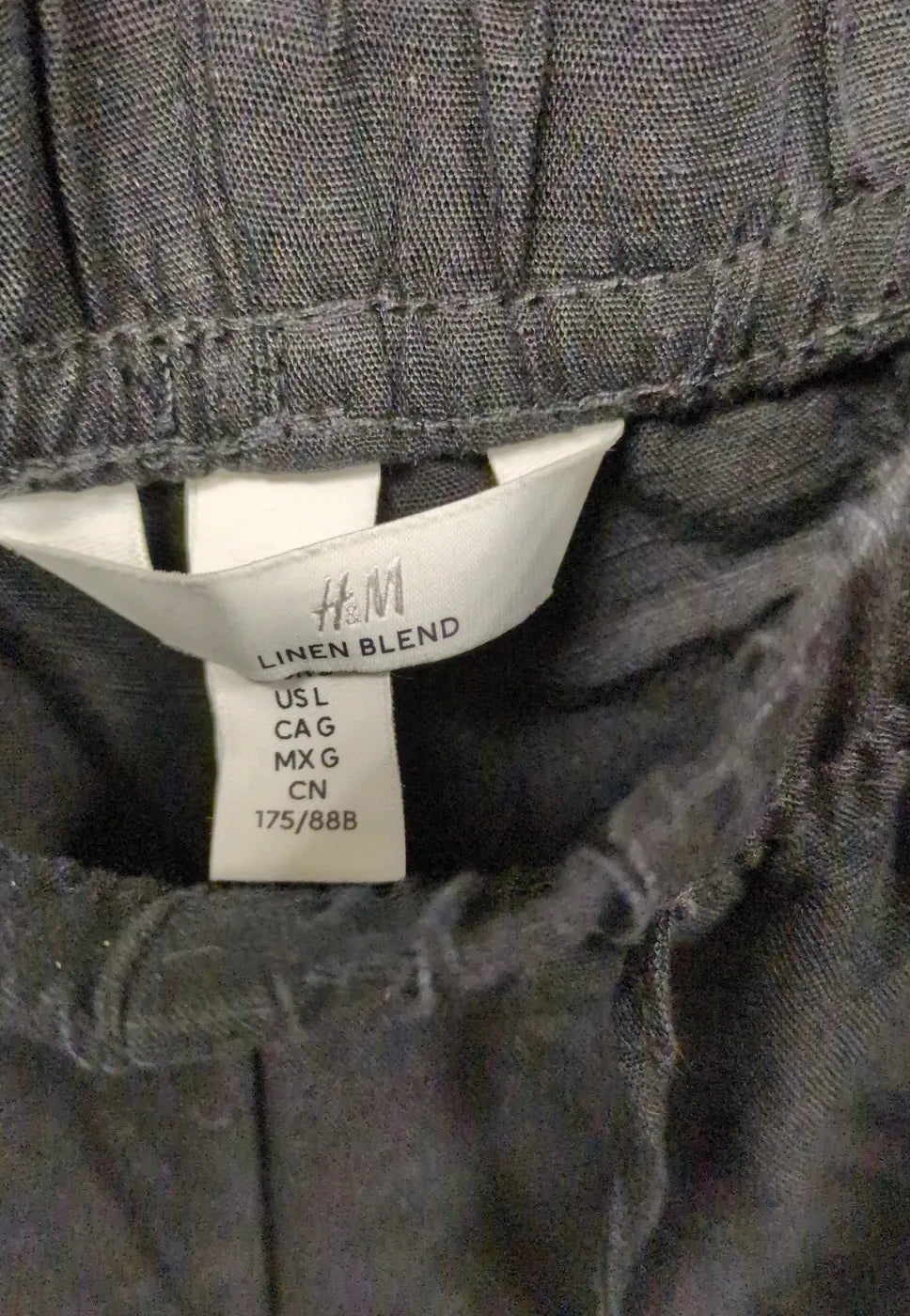 H&M svarta linneblandade byxor