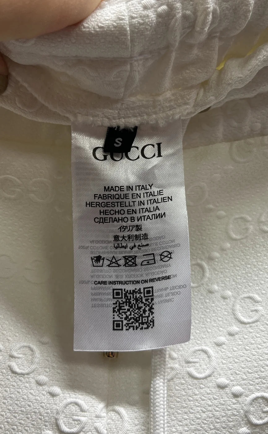 Gucci vita sweatpants med präglat mönster