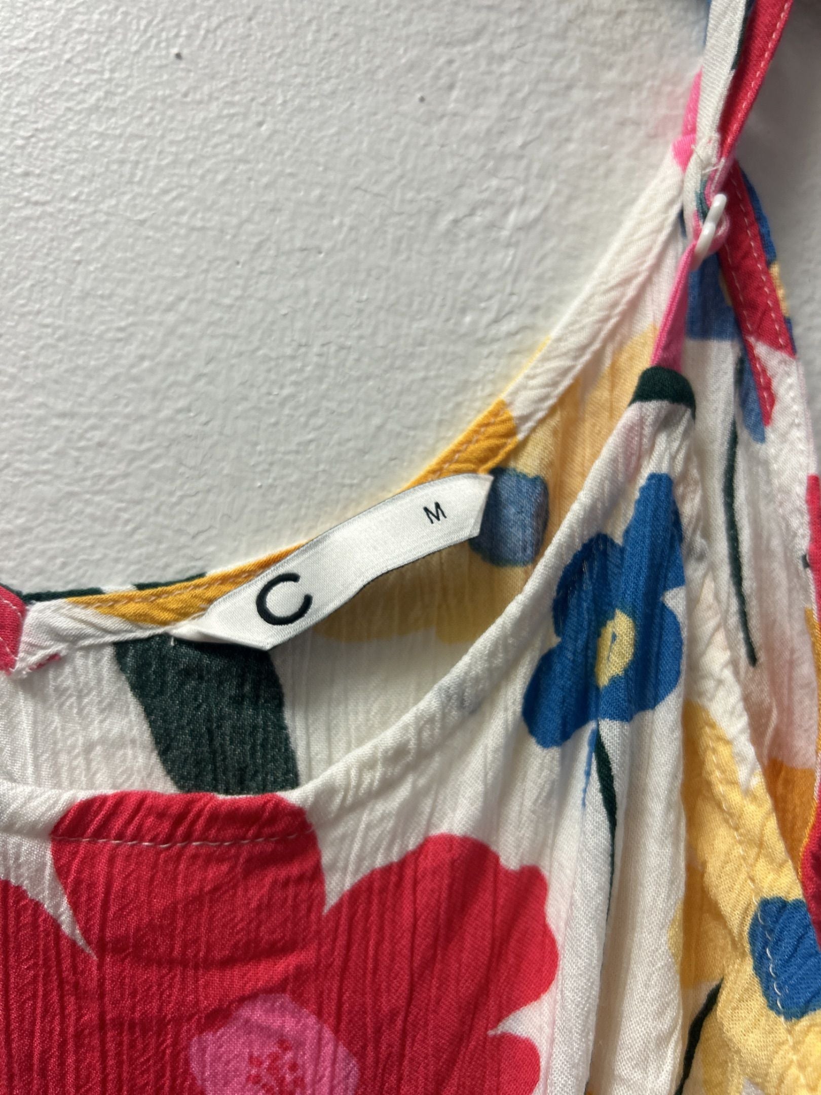 Cubus blommig linne med knäppning fram