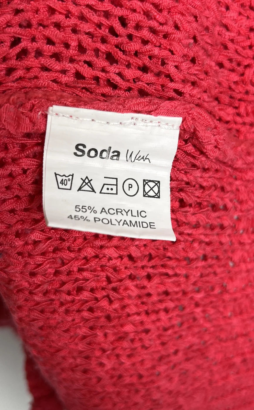 Soda Wear röd stickad tröja