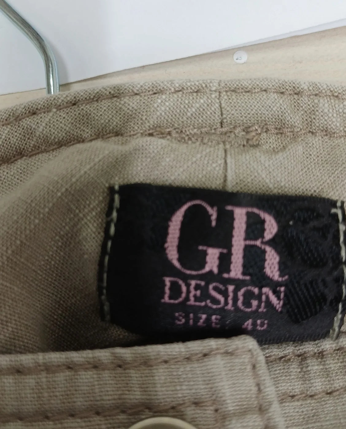 GR DESIGN beige linnebyxor