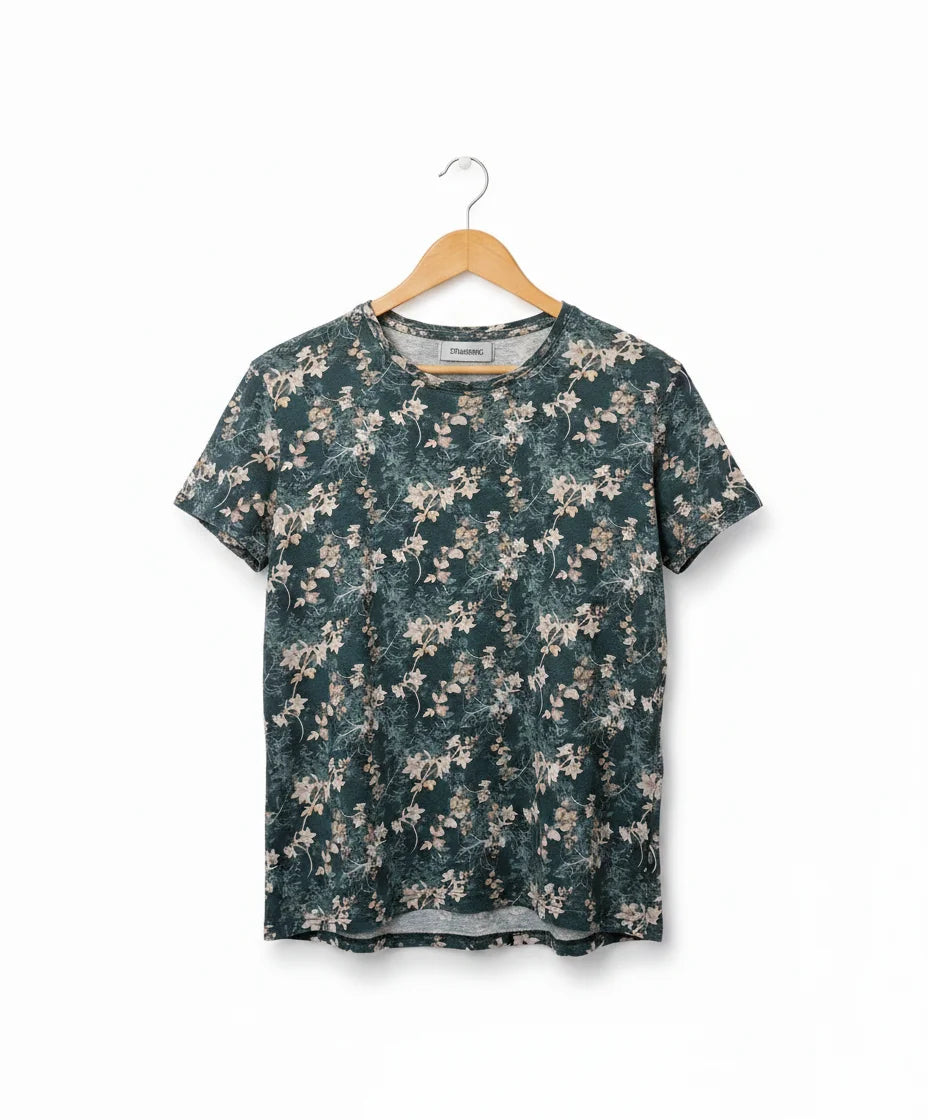 Strömberg t-shirt i bomull med blommönster - Herr