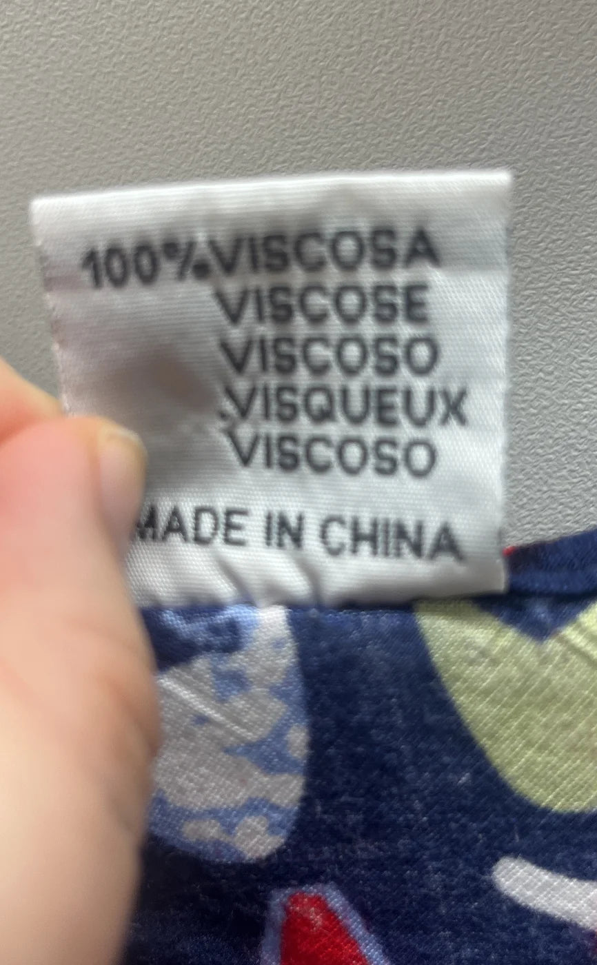 M & D mönstrad slipklänning