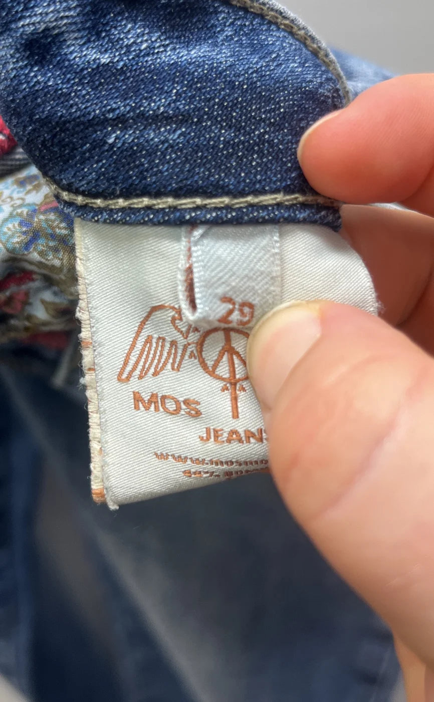 Mos Mosh smala blå jeans