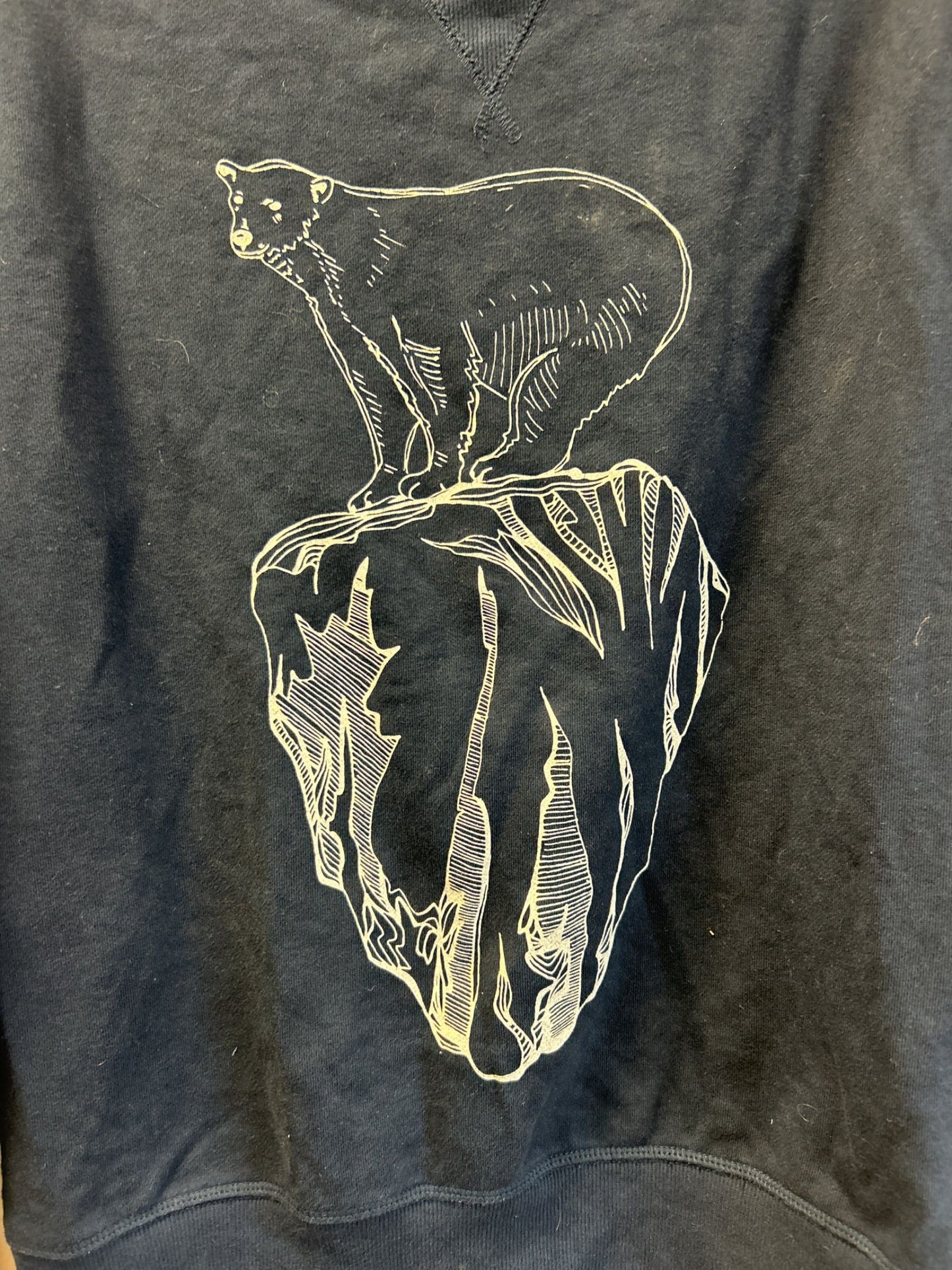 L.O.G.G. H&M mörkblå sweatshirt med tryck