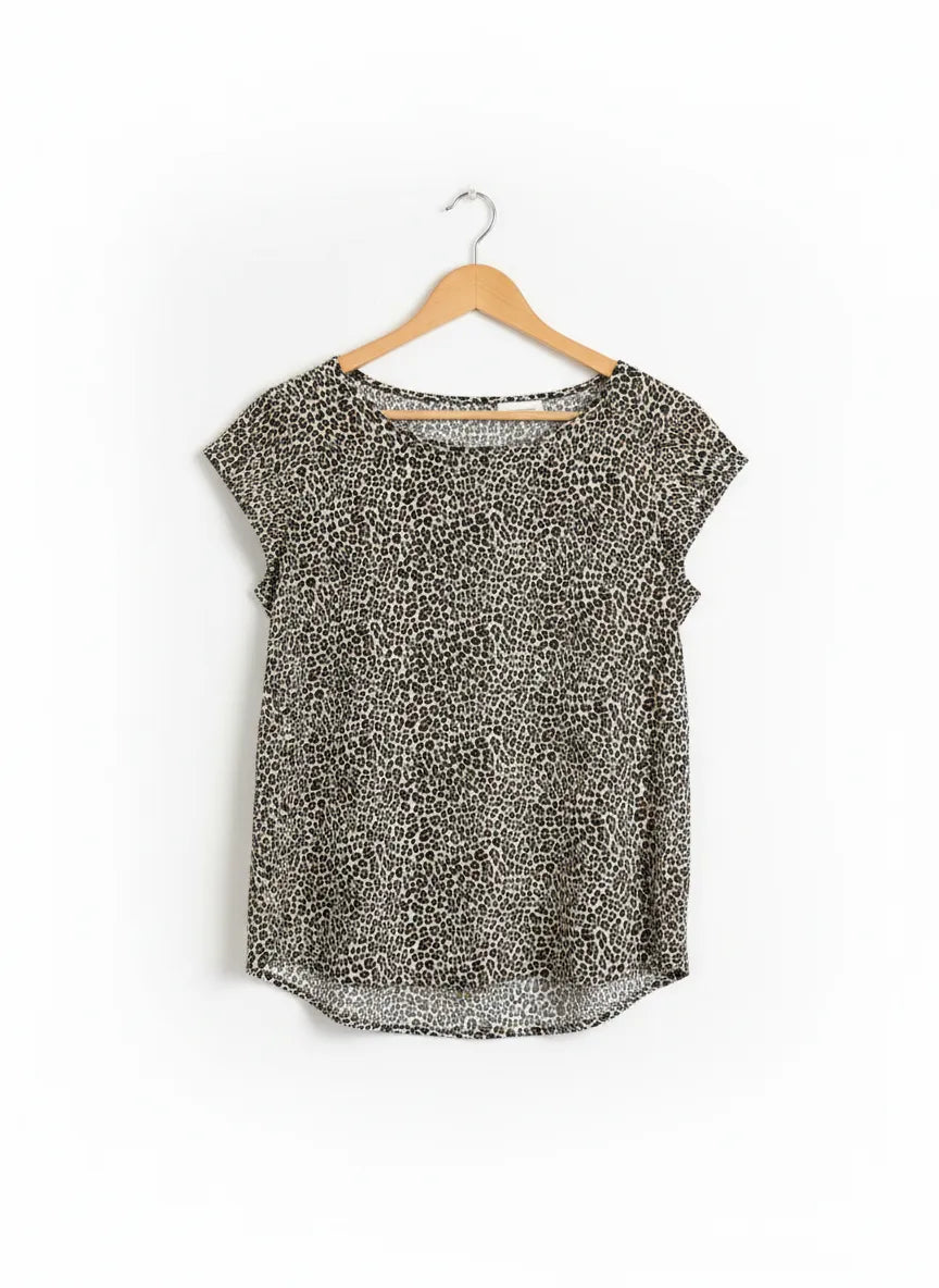 Chico's blus med leopardmönster