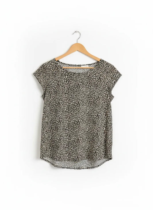 Chico's blus med leopardmönster