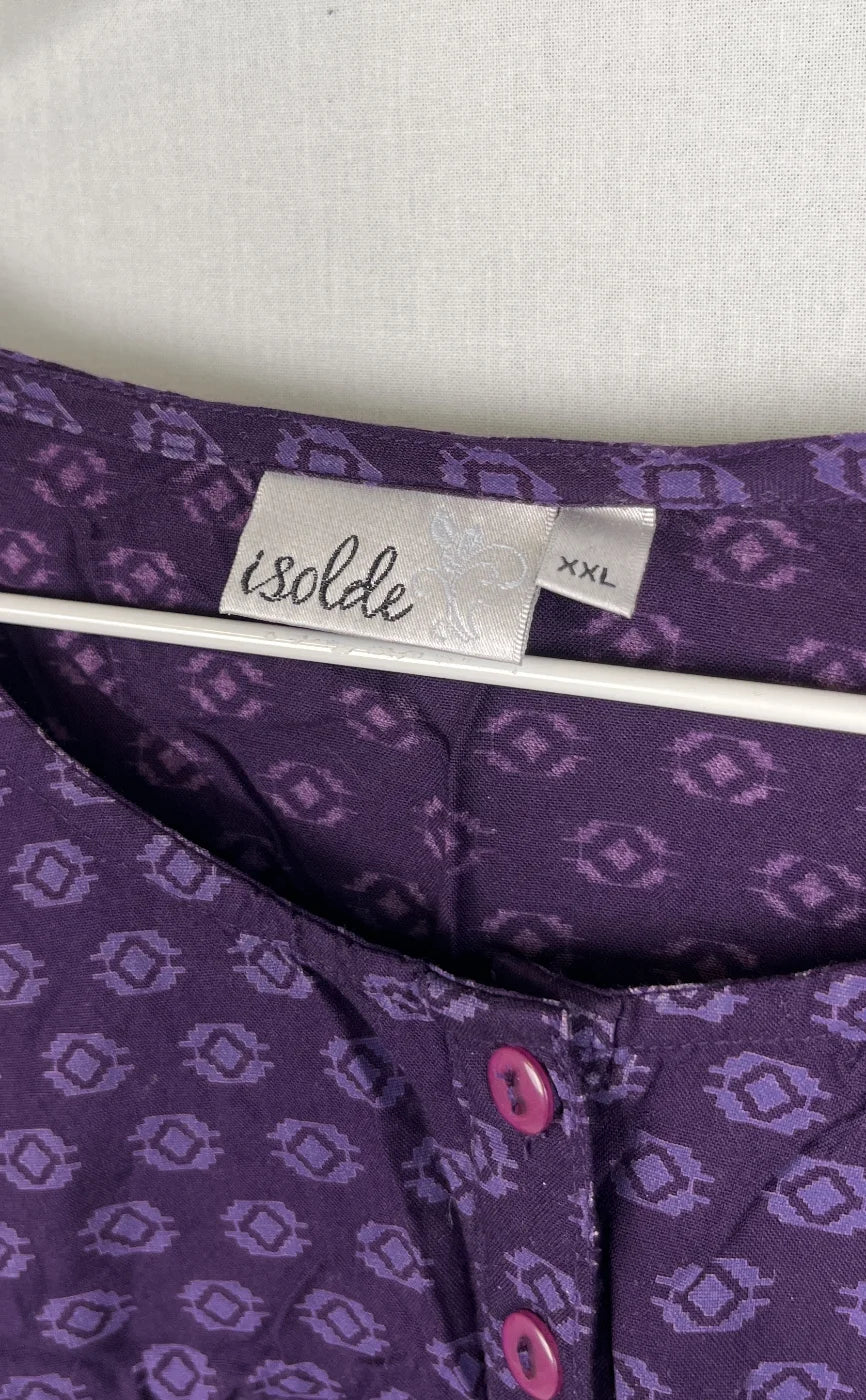 Isolde mönstrad blus i lila