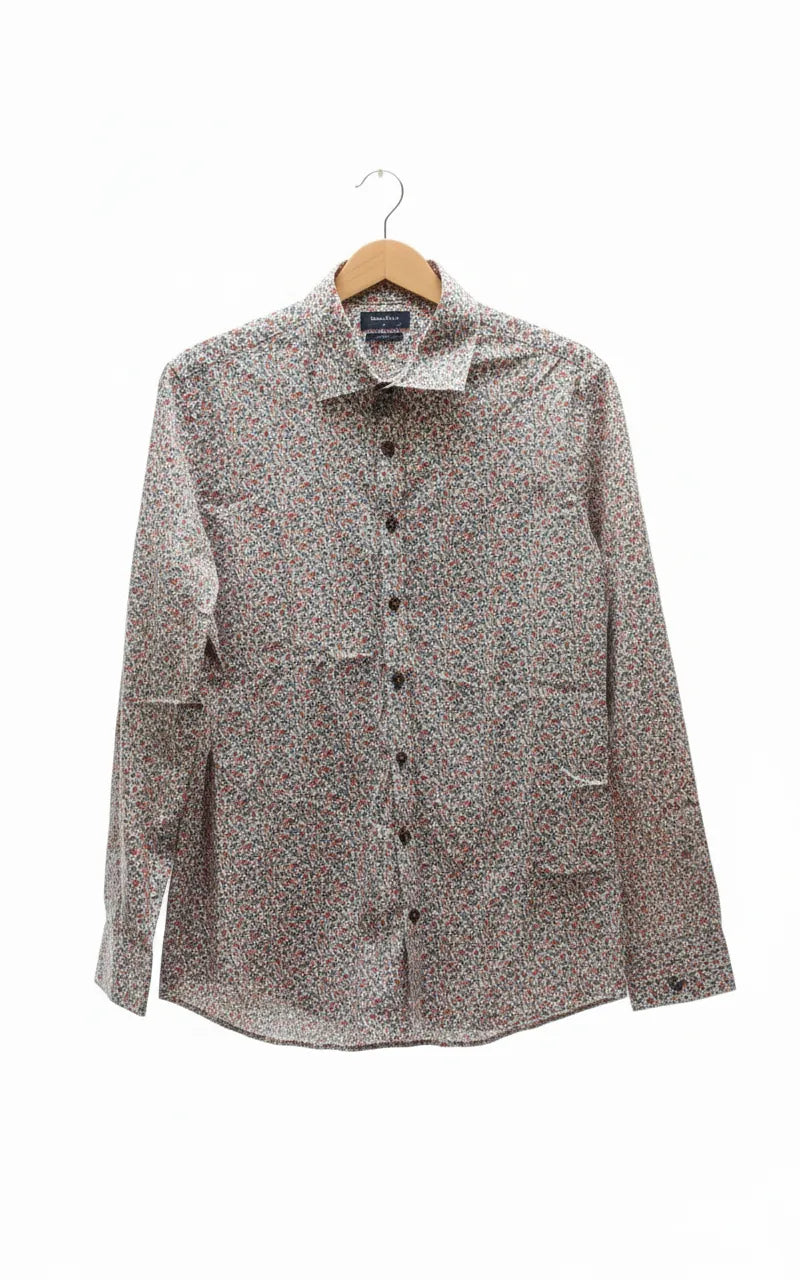 Dressmann slim fit blommig skjorta