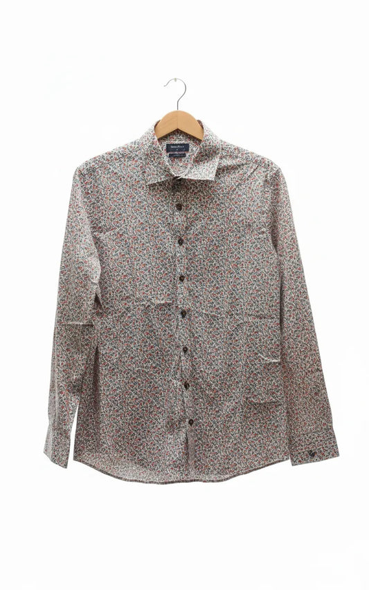 Dressmann slim fit blommig skjorta