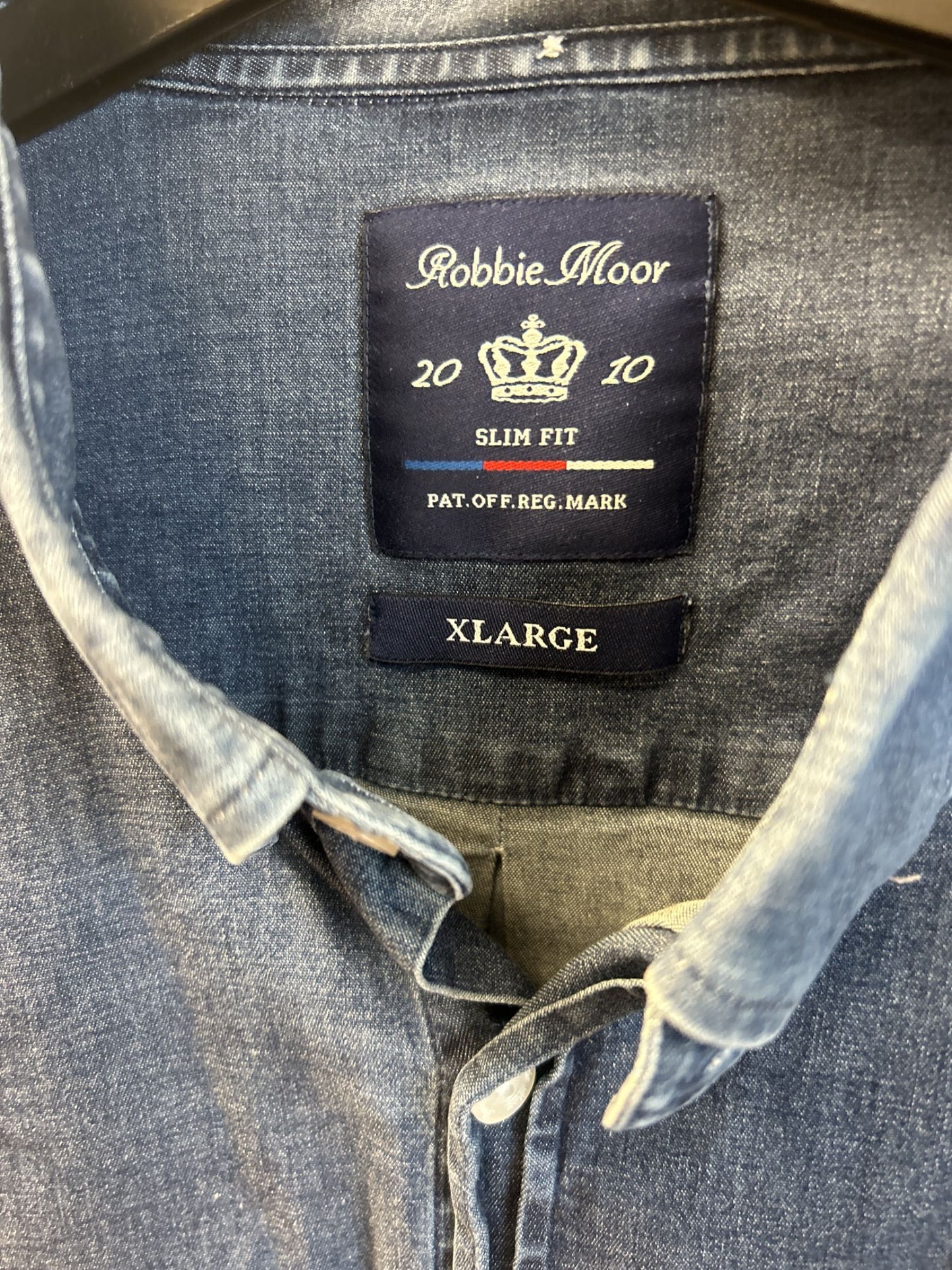 Robbie Moor slim fit denimskjorta