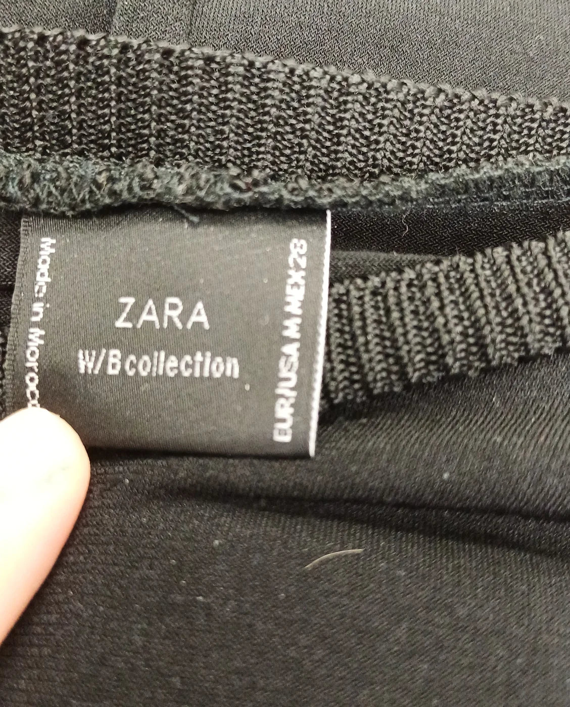 ZARA W/Bcollection draperad svart t-shirt