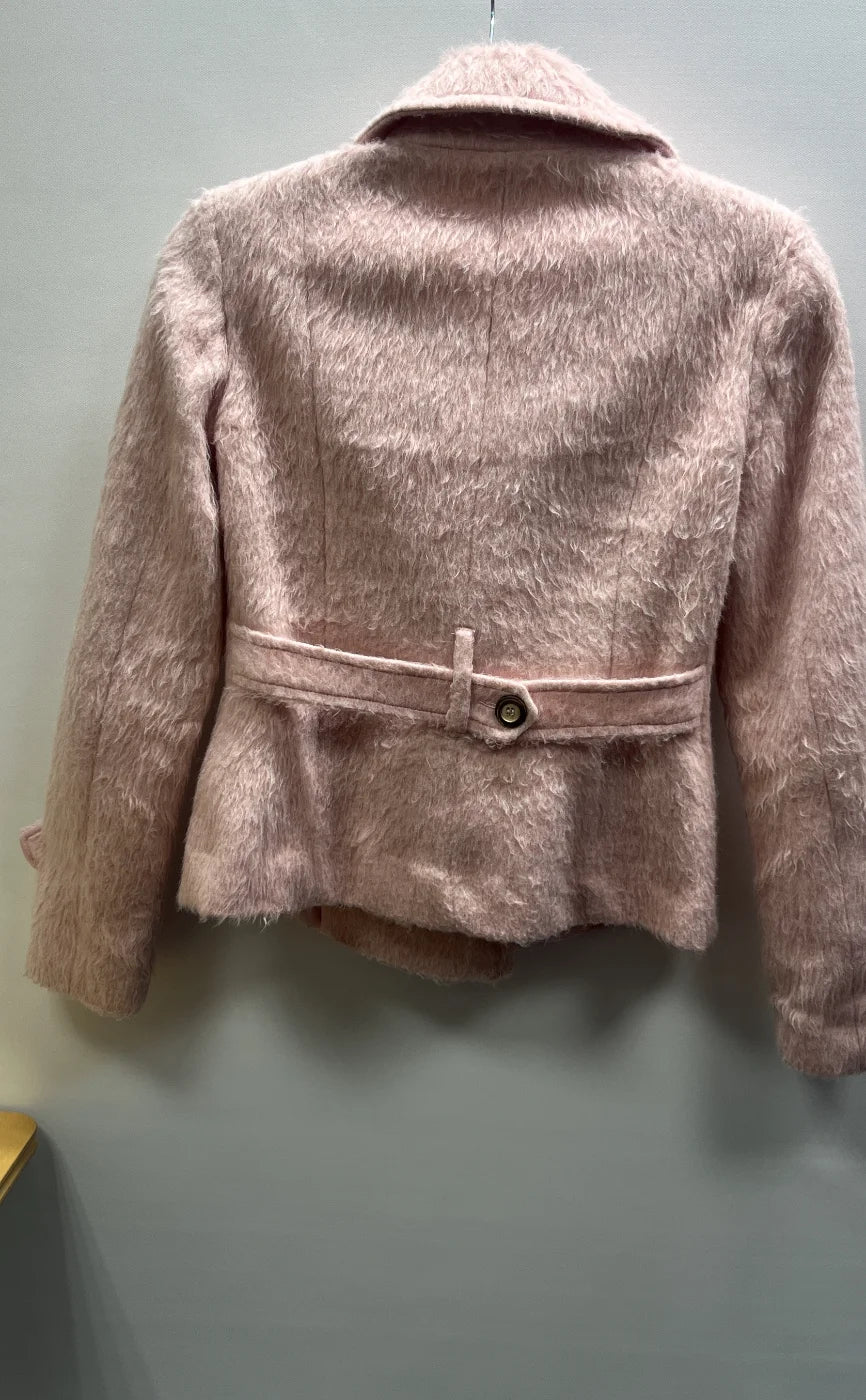 Mötivi rosa fuskpälsjacka