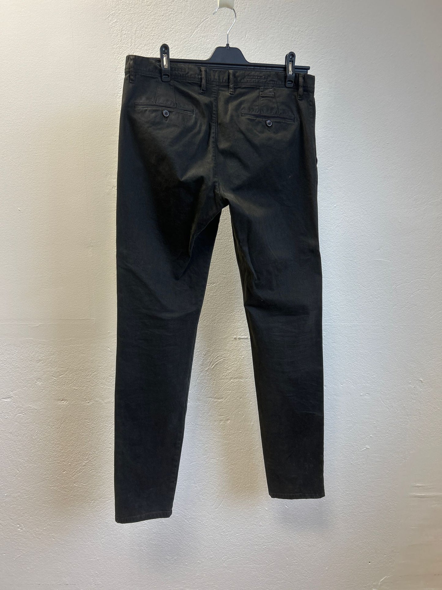 Alberto slim fit svarta twillbyxor