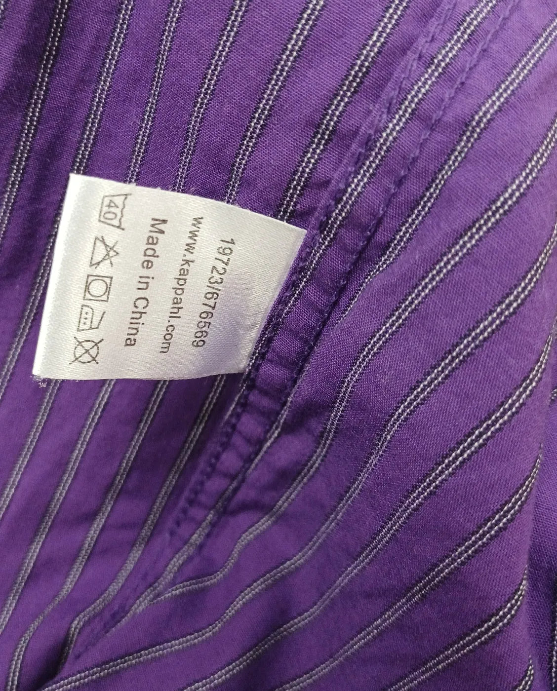 Madison Avenue lila randig skjorta