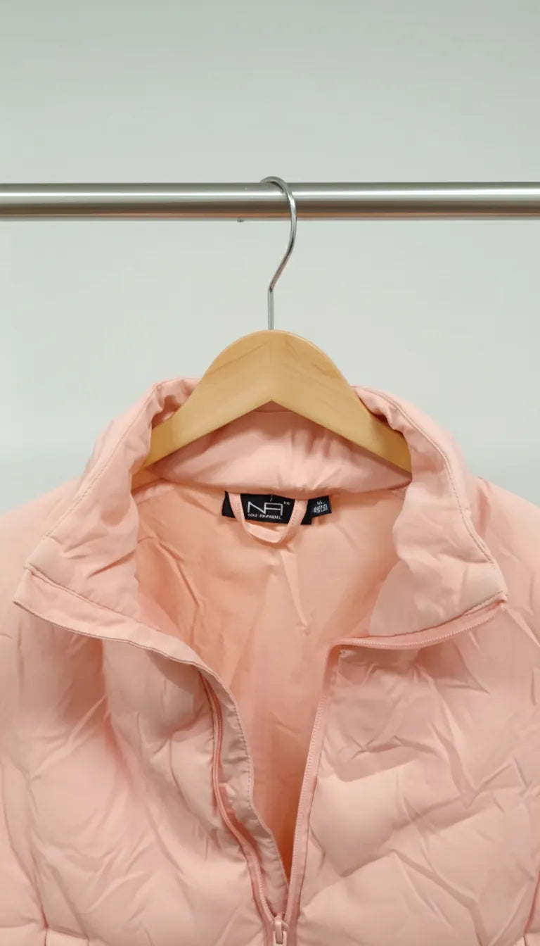 New Apparel lättvikts quiltad jacka rosa