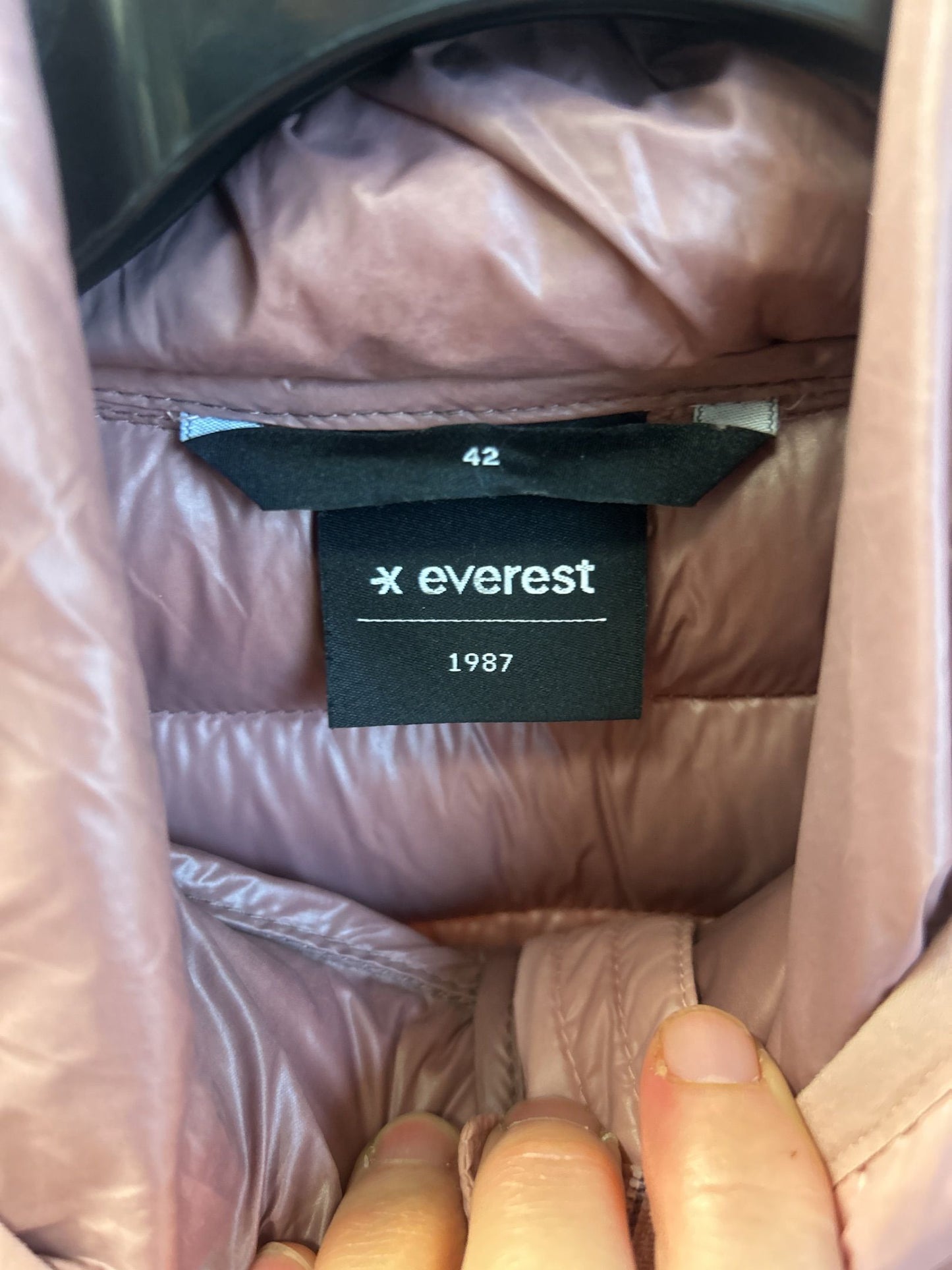 Everest 1987 rosa vadderad jacka med huva