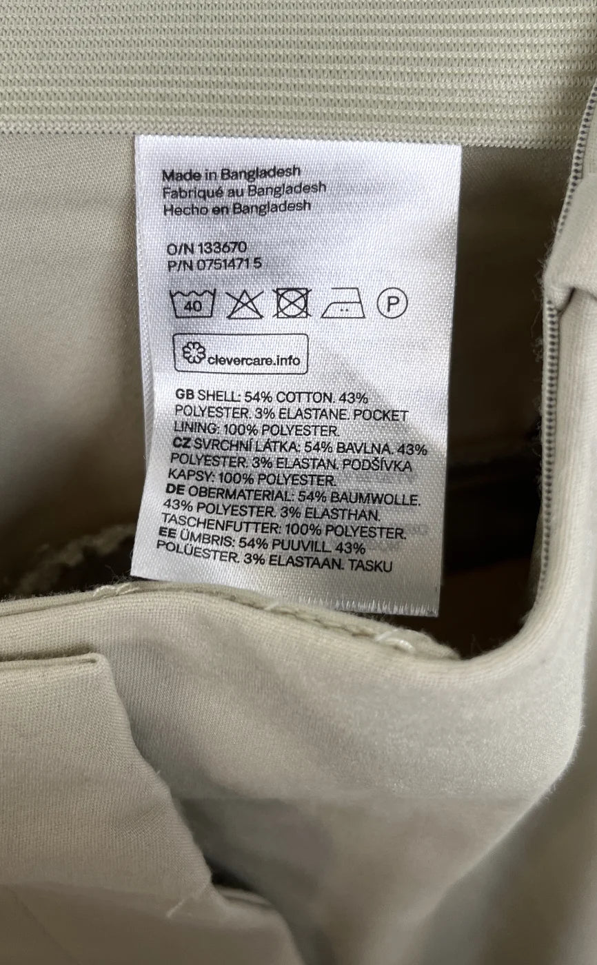 H&M beige raka byxor