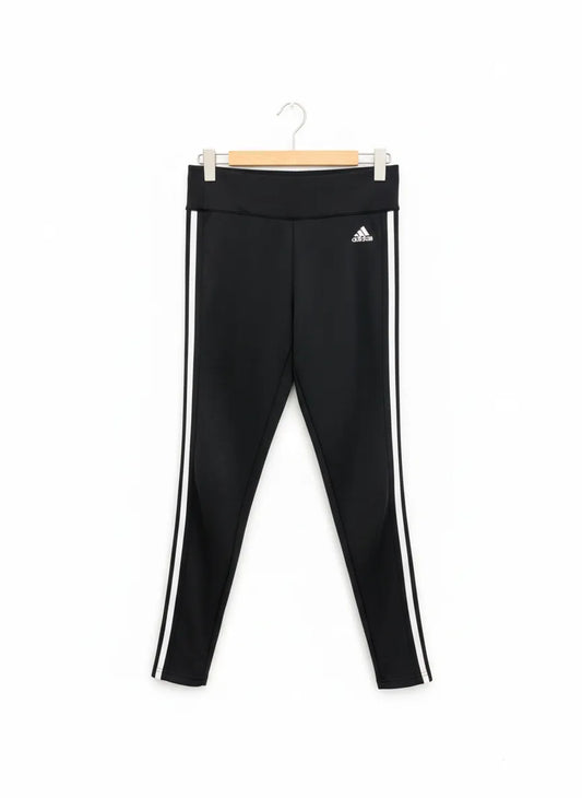 Adidas svarta tights med sidoränder