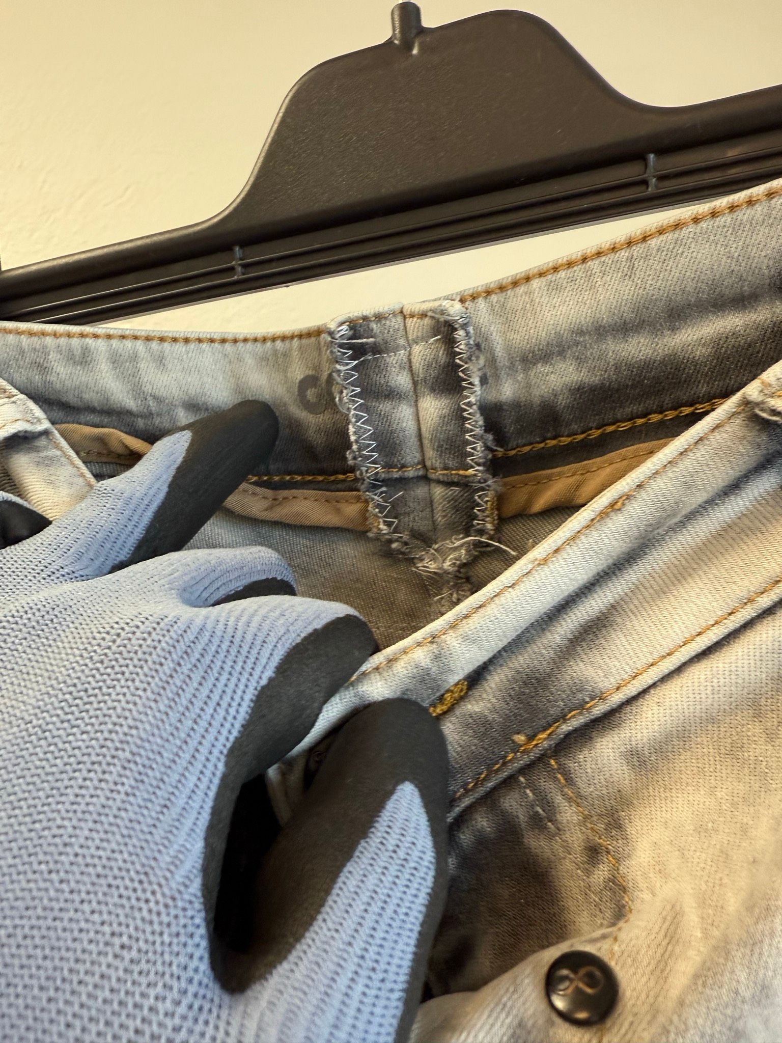 CO ljusgrå acid wash skinny jeans