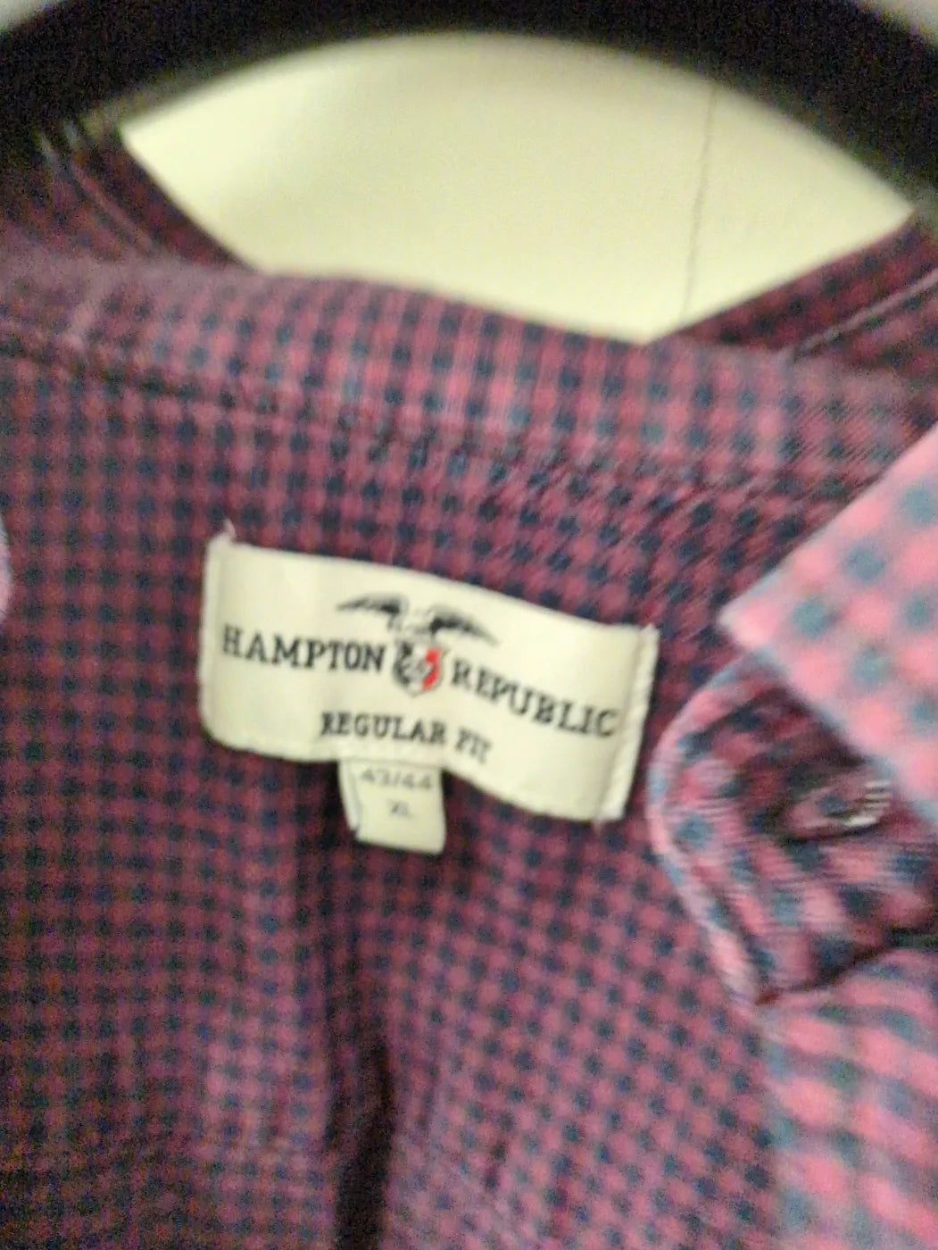 Hampton Republic skjorta med rutmönster, normal passform
